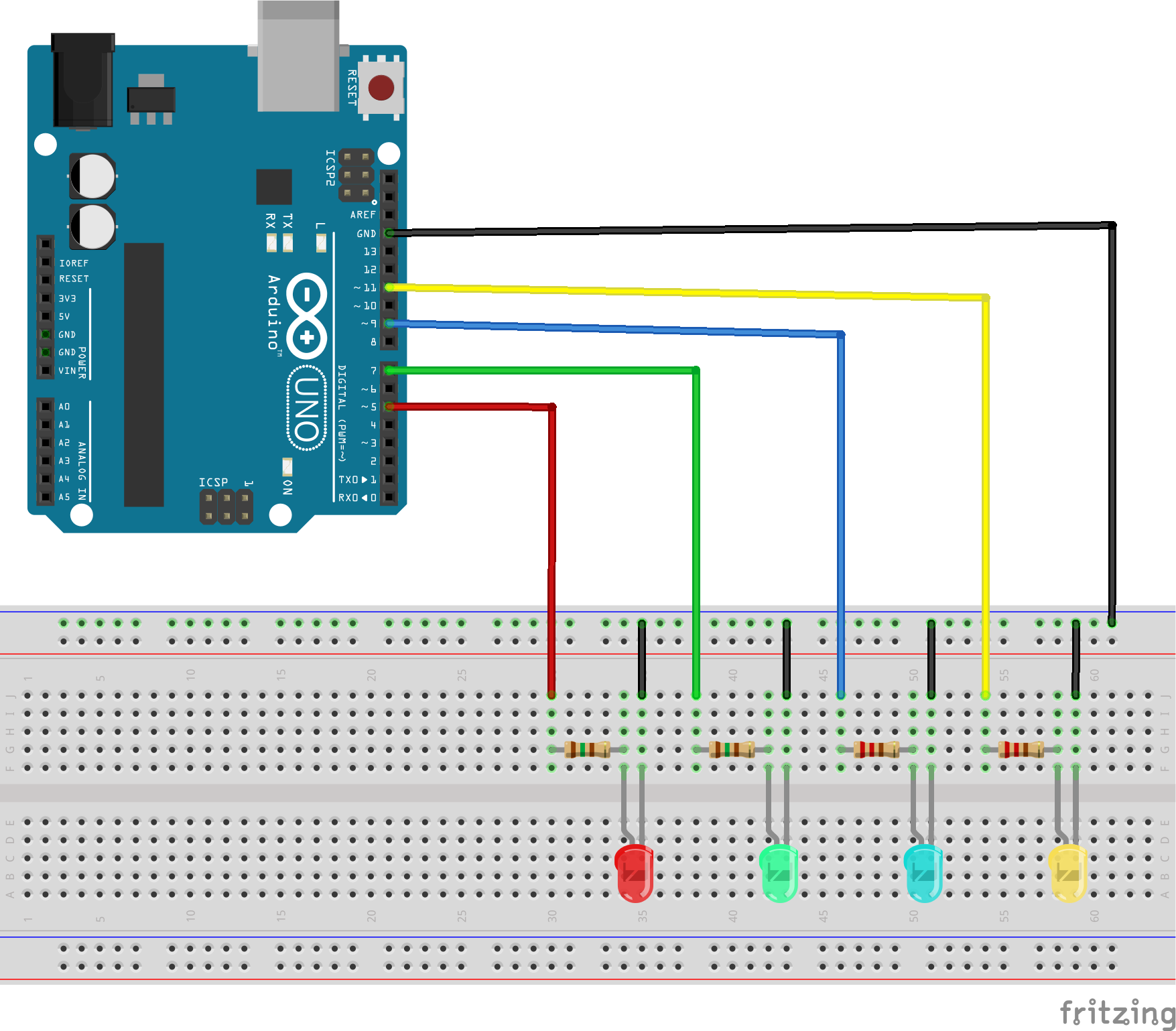 Arduino Project - 4 leds