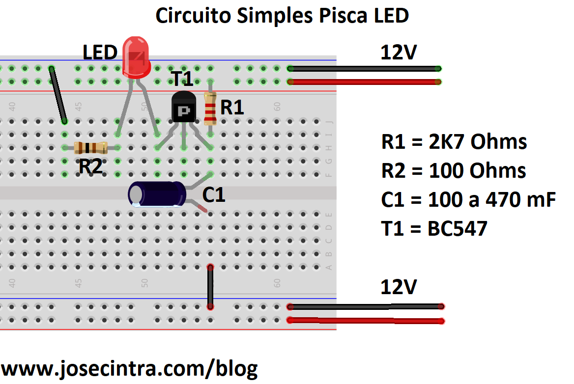 Pisca LED com Transistor