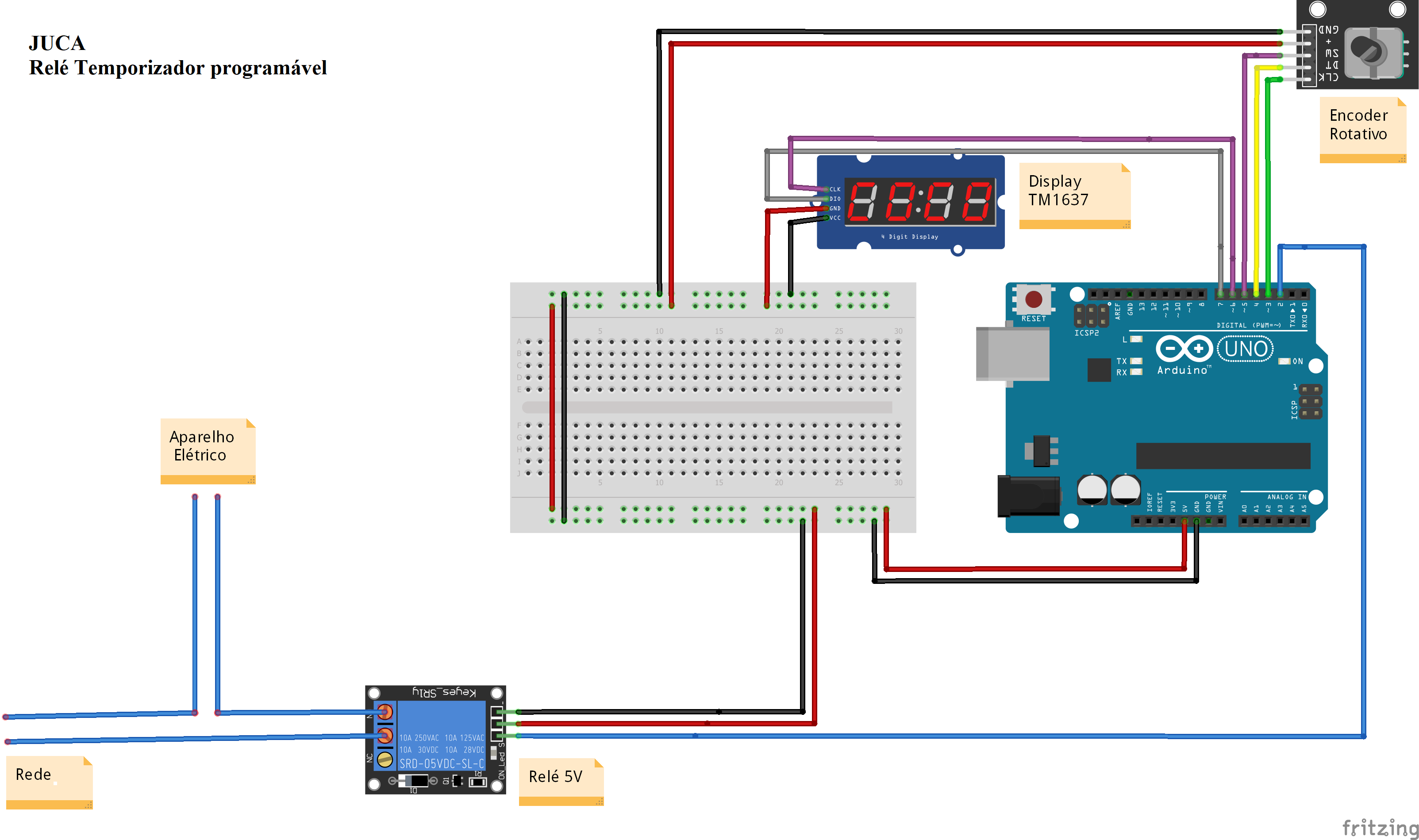 JUCA-Rele Temporizador programável com Arduino